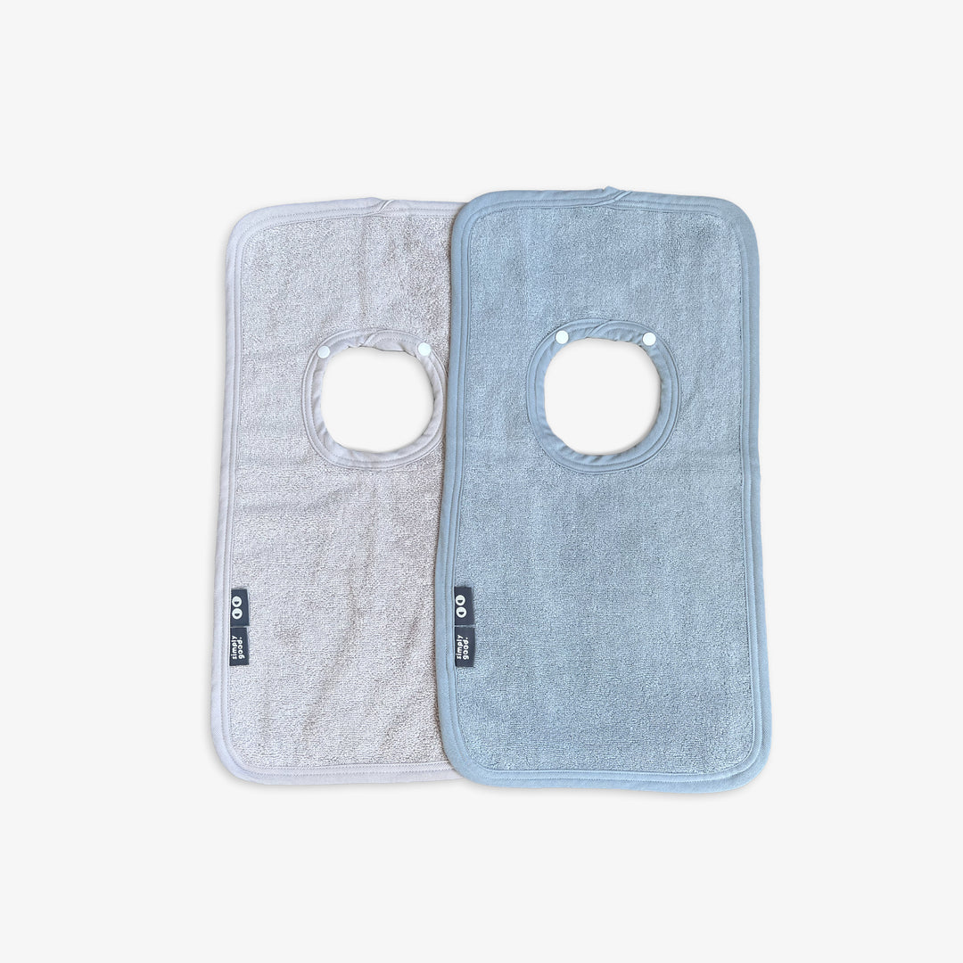 סינר מגבת תכלת לבן פנינה- זוג סינרים