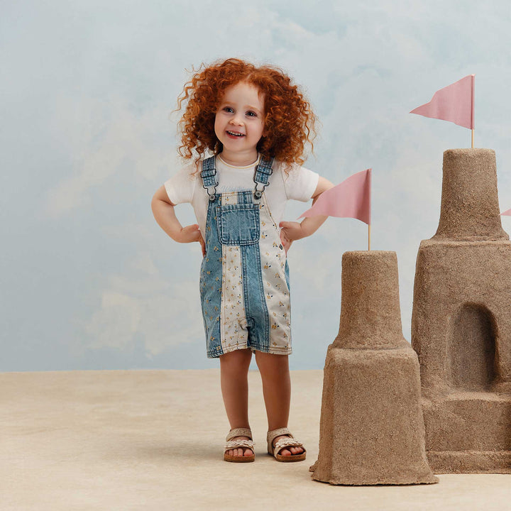 אוברול ג'ינס פרחוני