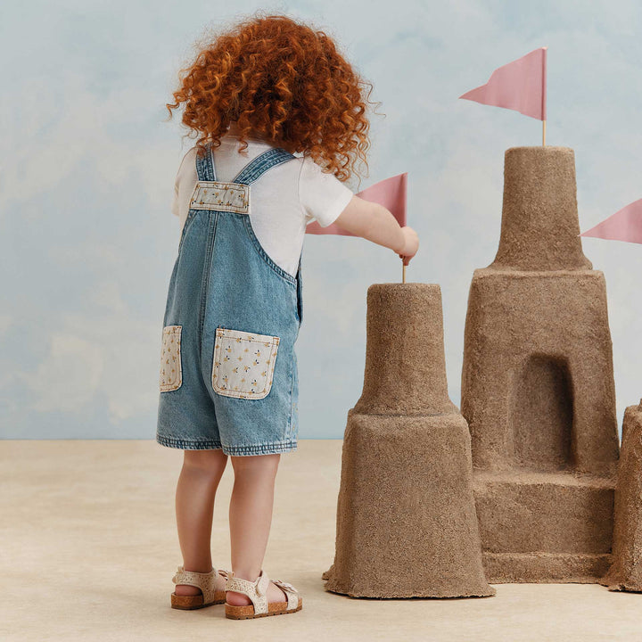 אוברול ג'ינס פרחוני