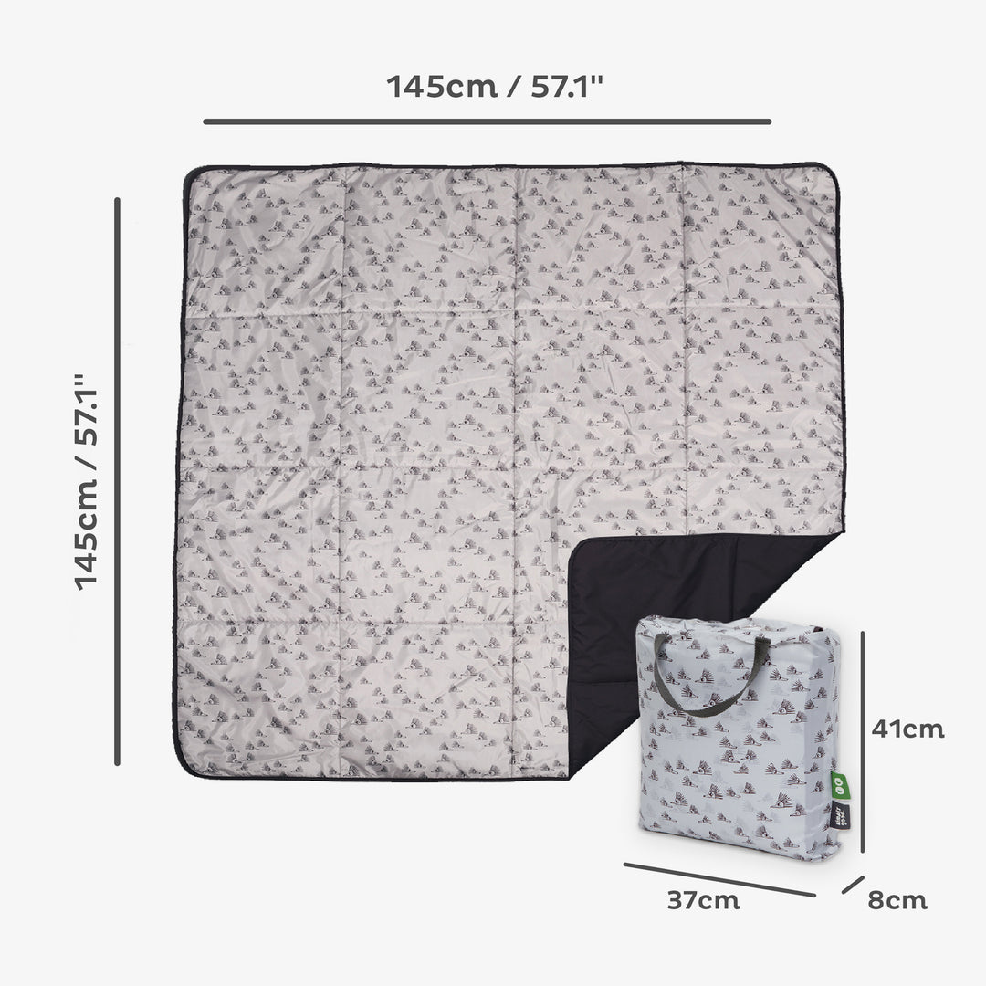 שמיכת פיקניק קיפודים אפור