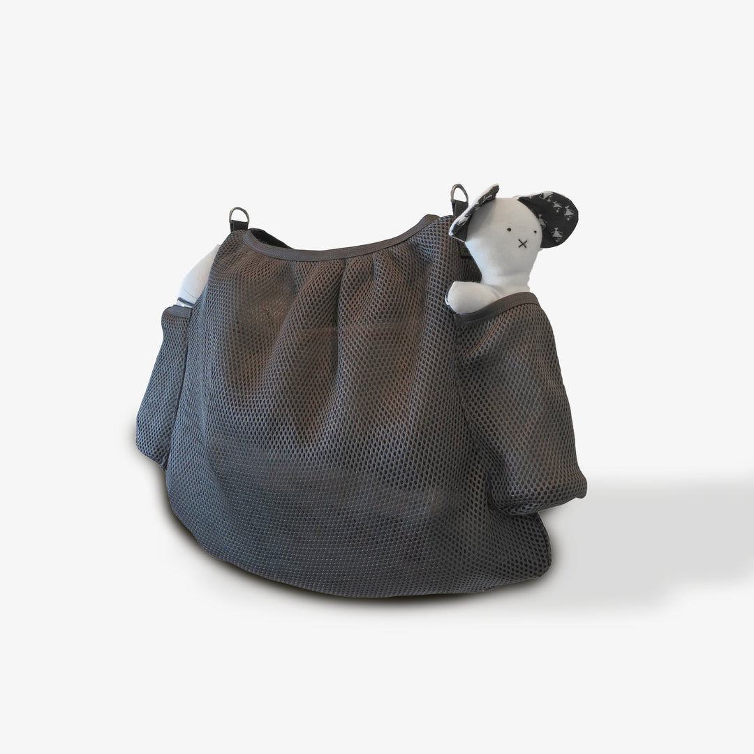 סל רשת אפור לעגלה