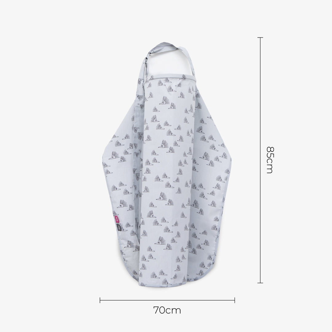 סינר הנקה טרנדי קיפודים אפור