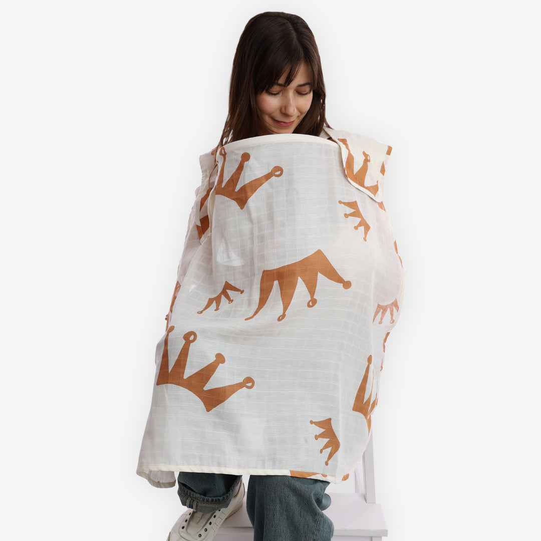 סינר הנקה טטרה כתרים חום -