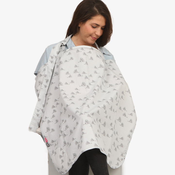 סינר הנקה טרנדי קיפודים אפור