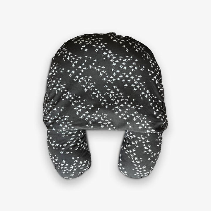 ציפית הפלא לכרית הנקה דגים לבנים על אפור