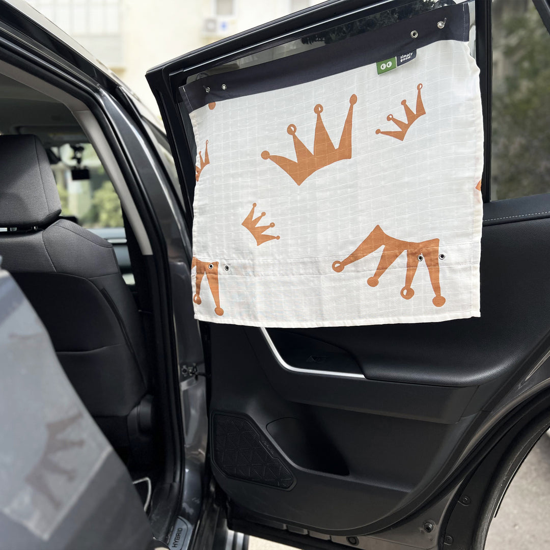 צלון לרכב כתרים חום