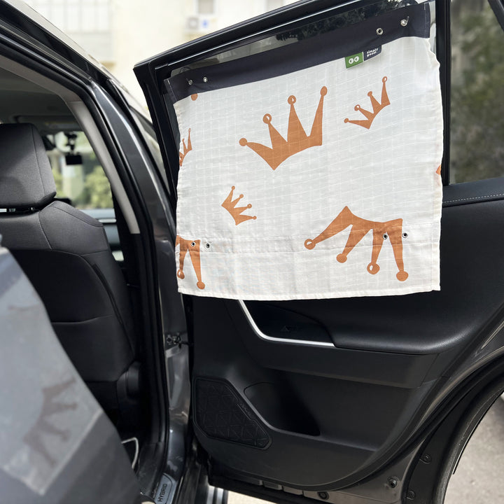צלון לרכב כתרים חום