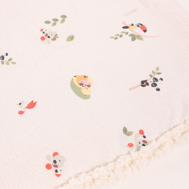 שמיכת פוטר ופרווה דו-צדדית לעריסה Boho