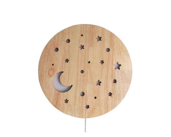 מנורת קיר LED  מעץ