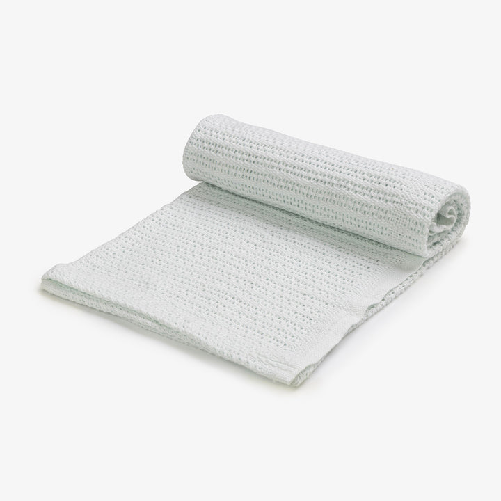 שמיכת קרושט לעגלה תכלת