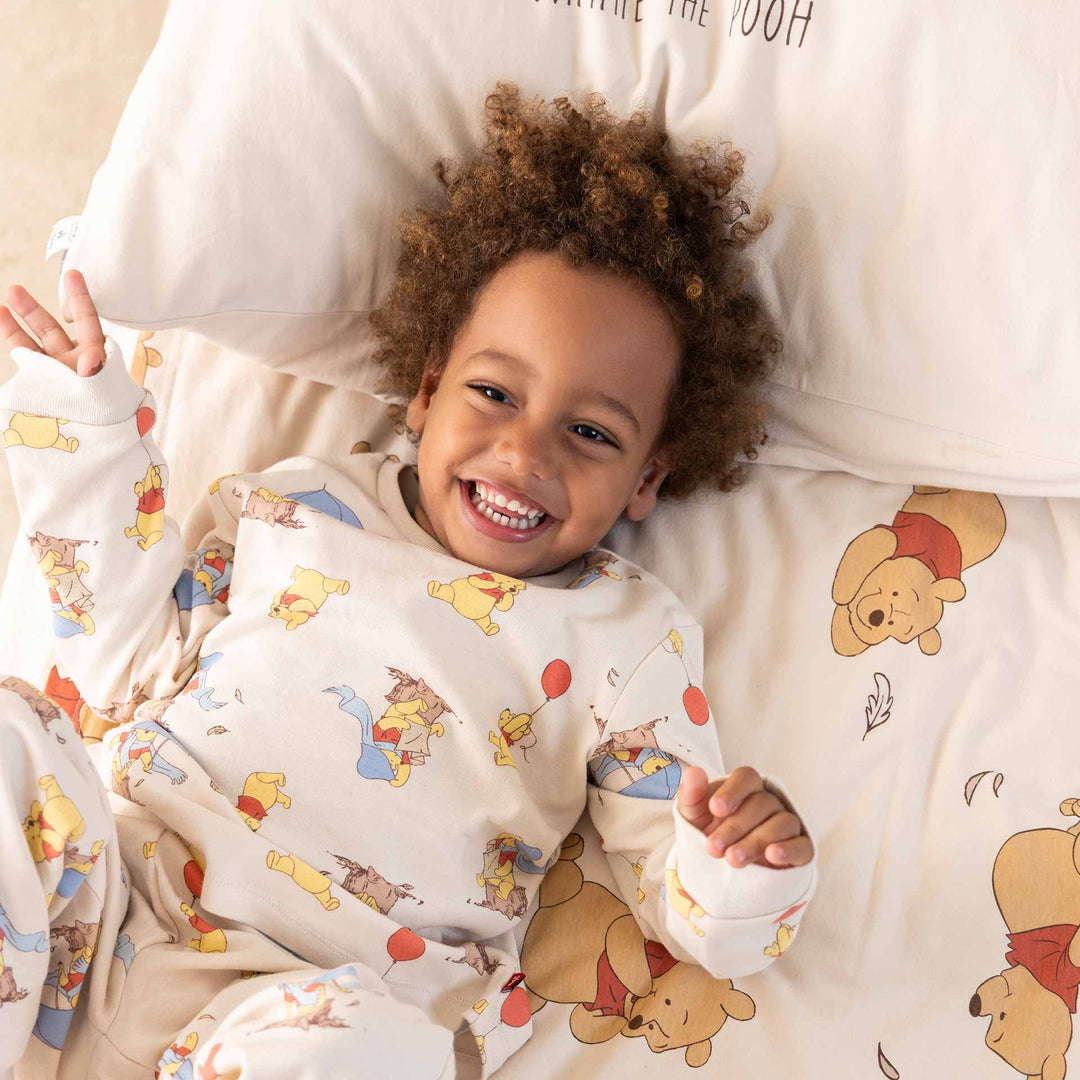 סט מצעים למיטת מעבר פו הדב