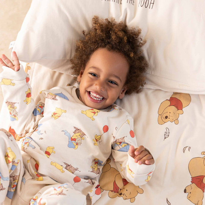 סט מצעים למיטת מעבר פו הדב