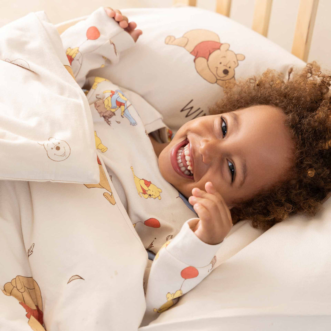 סט מצעים למיטת מעבר פו הדב