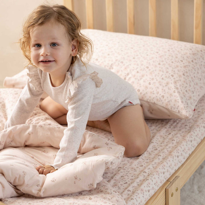 סדין למיטת תינוק פרחים