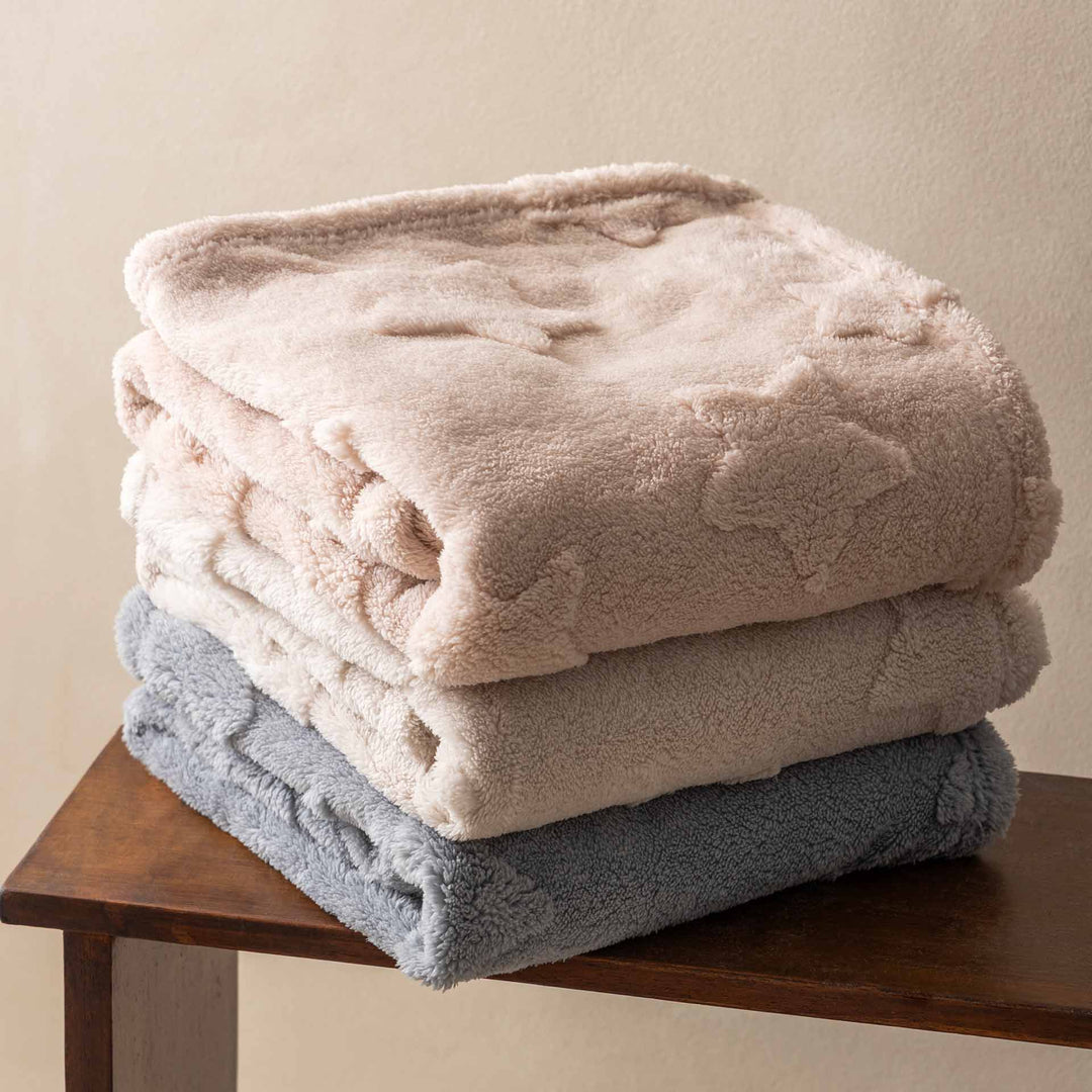 שמיכת קורל פליז למיטה כוכבים ורוד