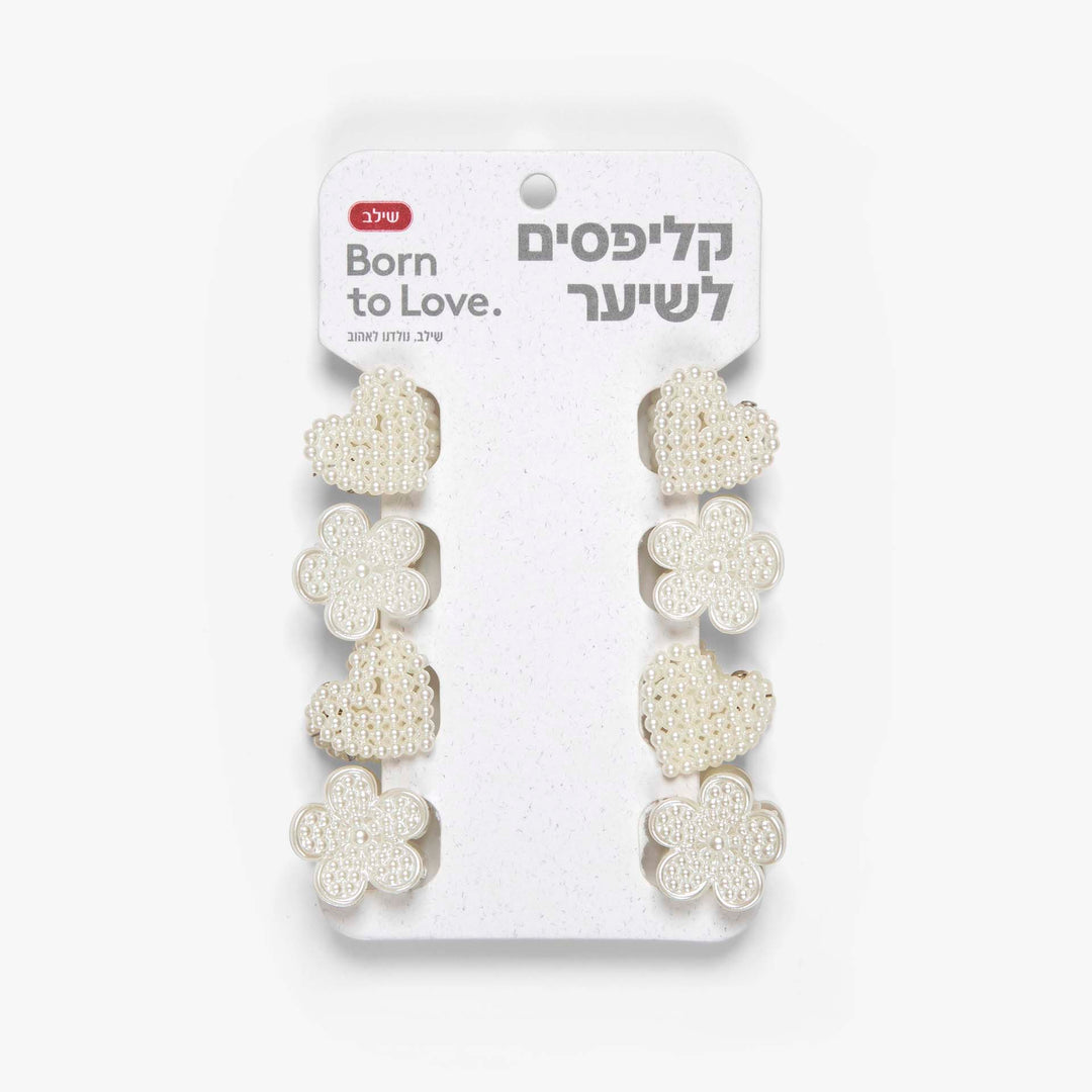 קליפסים פנינים לשיער