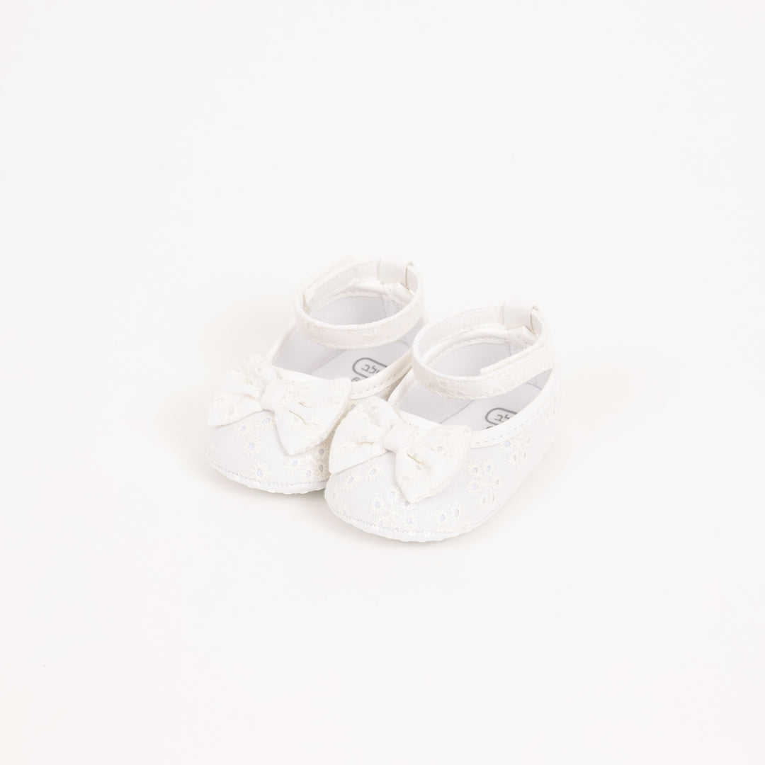 נעלי בובה תחרה לבנות