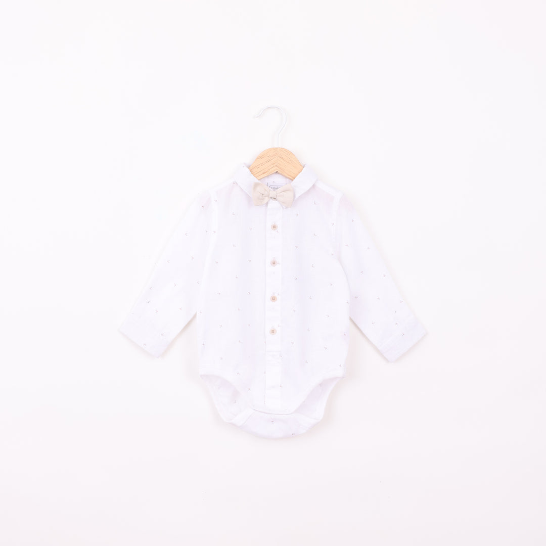 סט אוברול ובגד גוף חום קאמל