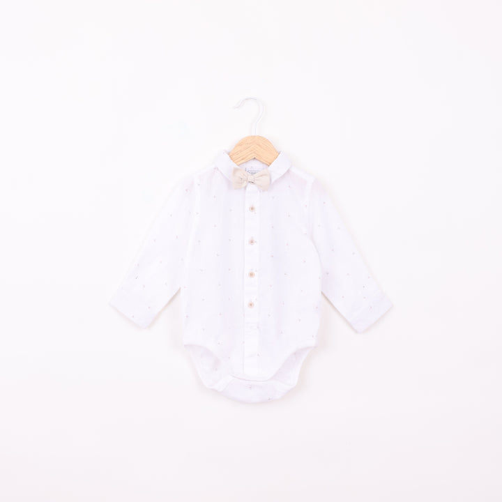 סט אוברול ובגד גוף חום קאמל