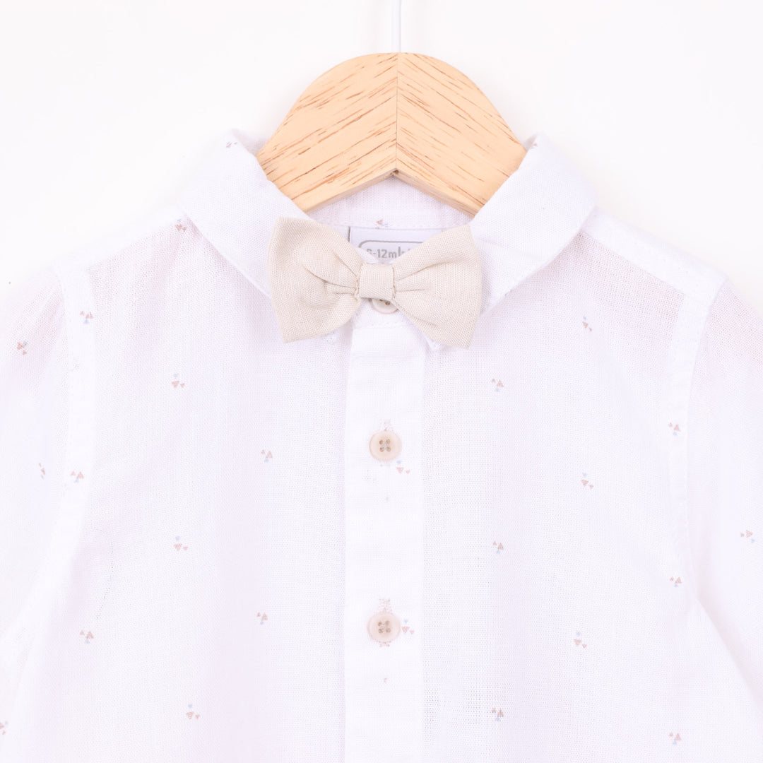 סט אוברול ובגד גוף חום קאמל