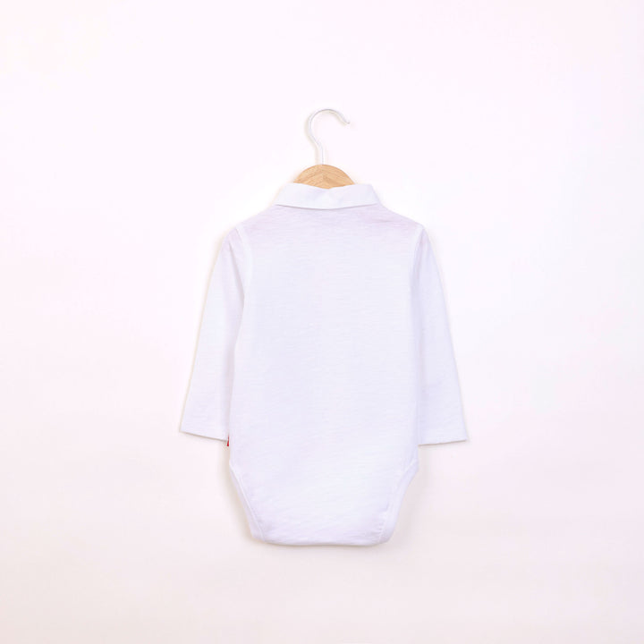 בגד גוף לבן מחוייט