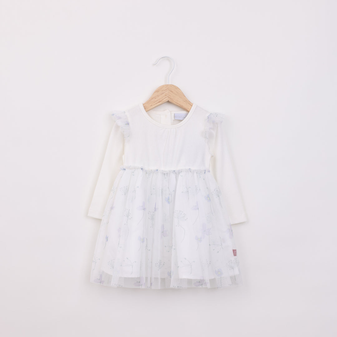 שמלת תינוקות חגיגית בהדפס פרחים