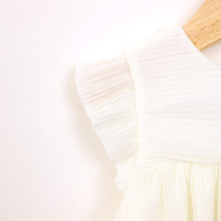 שמלה חגיגית קלאסית בגוון שמנת