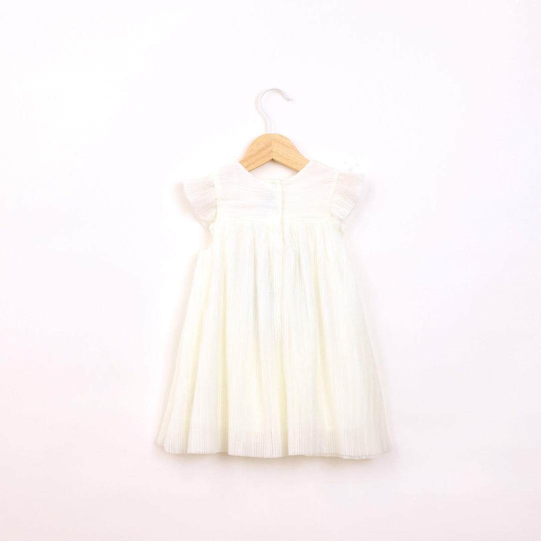 שמלה חגיגית קלאסית בגוון שמנת