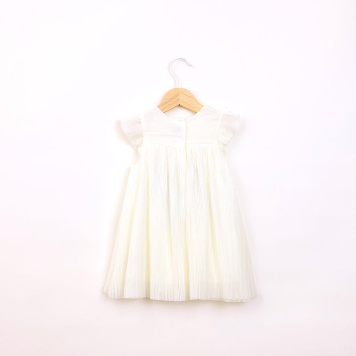 שמלה חגיגית קלאסית בגוון שמנת