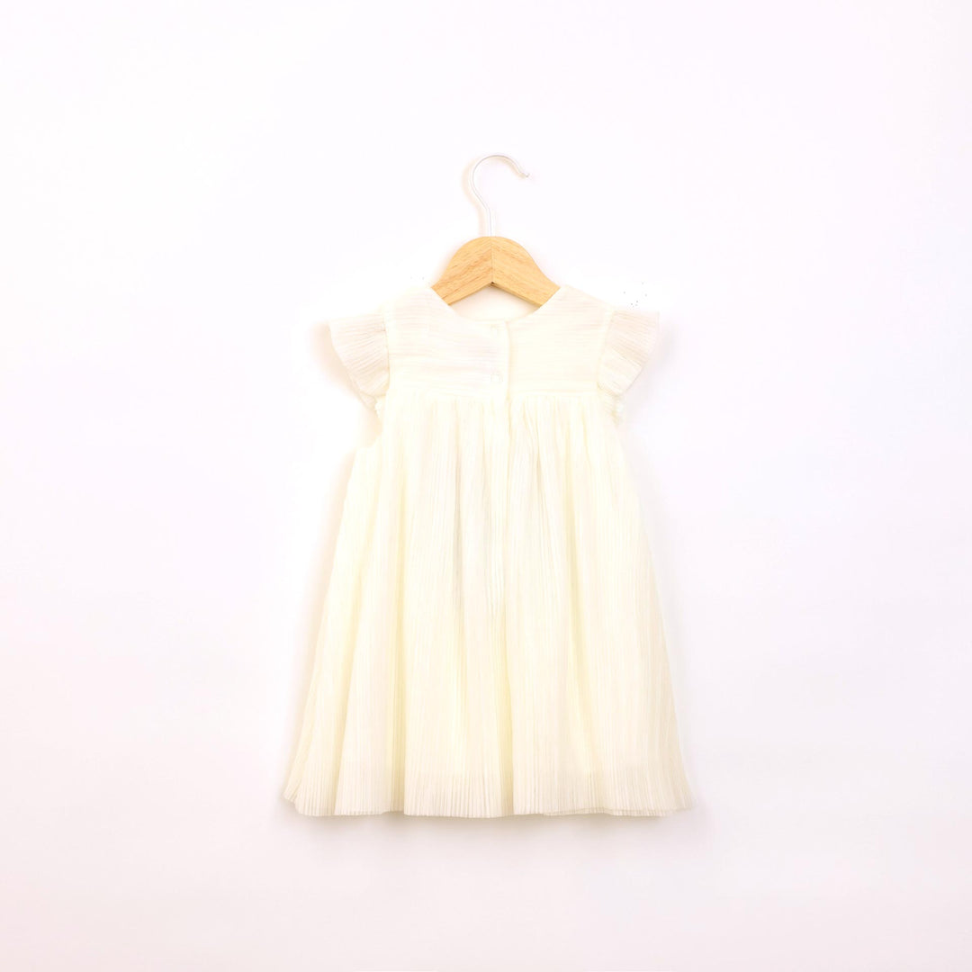 שמלה חגיגית קלאסית בגוון שמנת