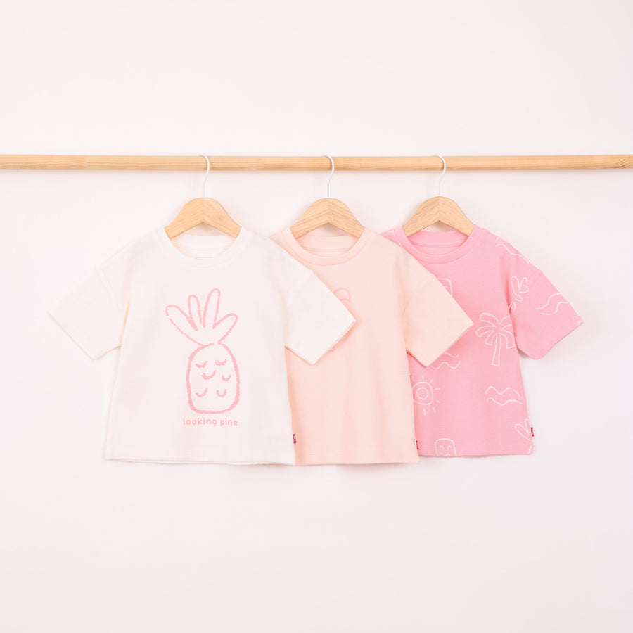 מארז 3 חולצות בהדפסי אננס
