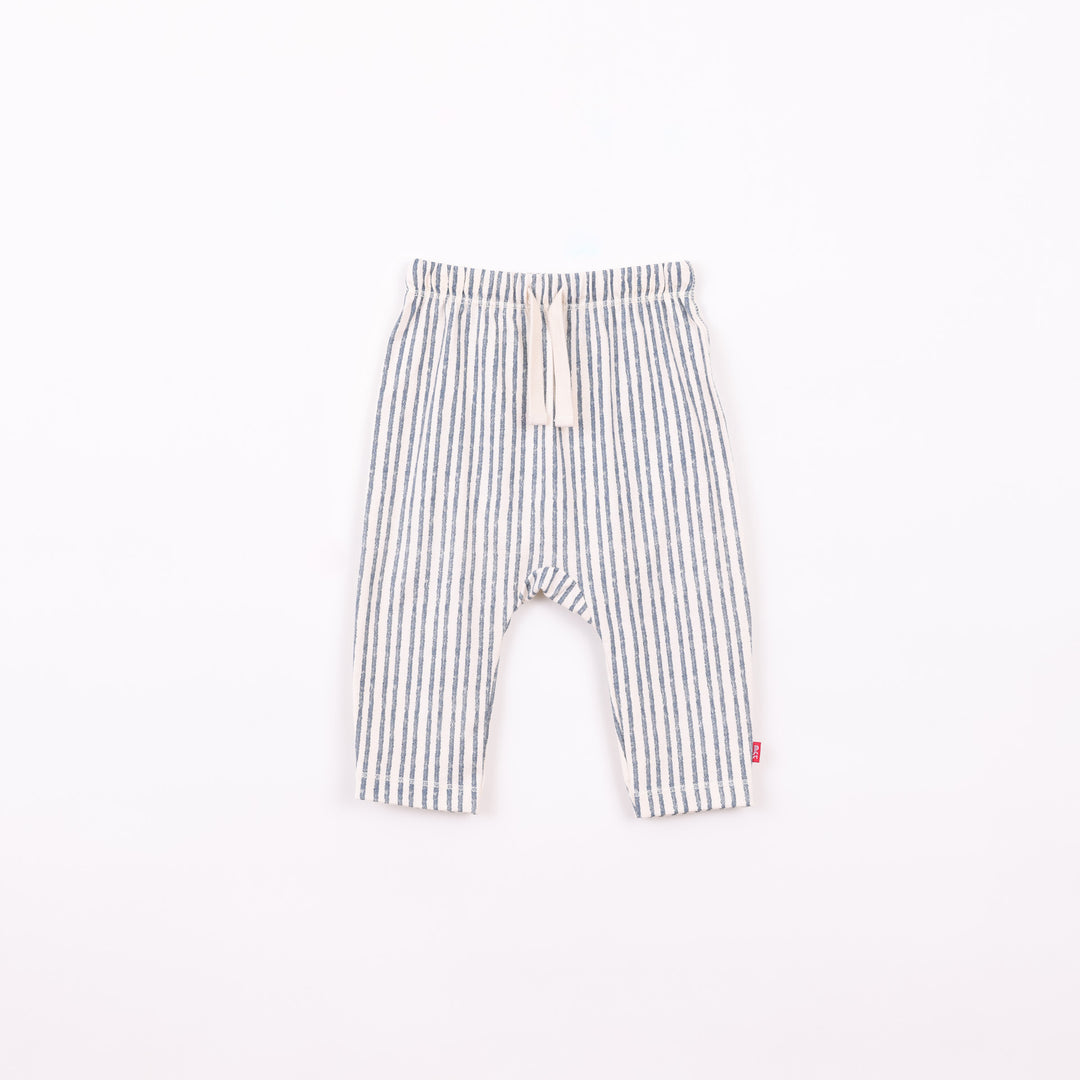 מכנסיים ארוכים מודפסים כחול לבן