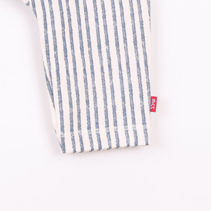 מכנסיים ארוכים מודפסים כחול לבן