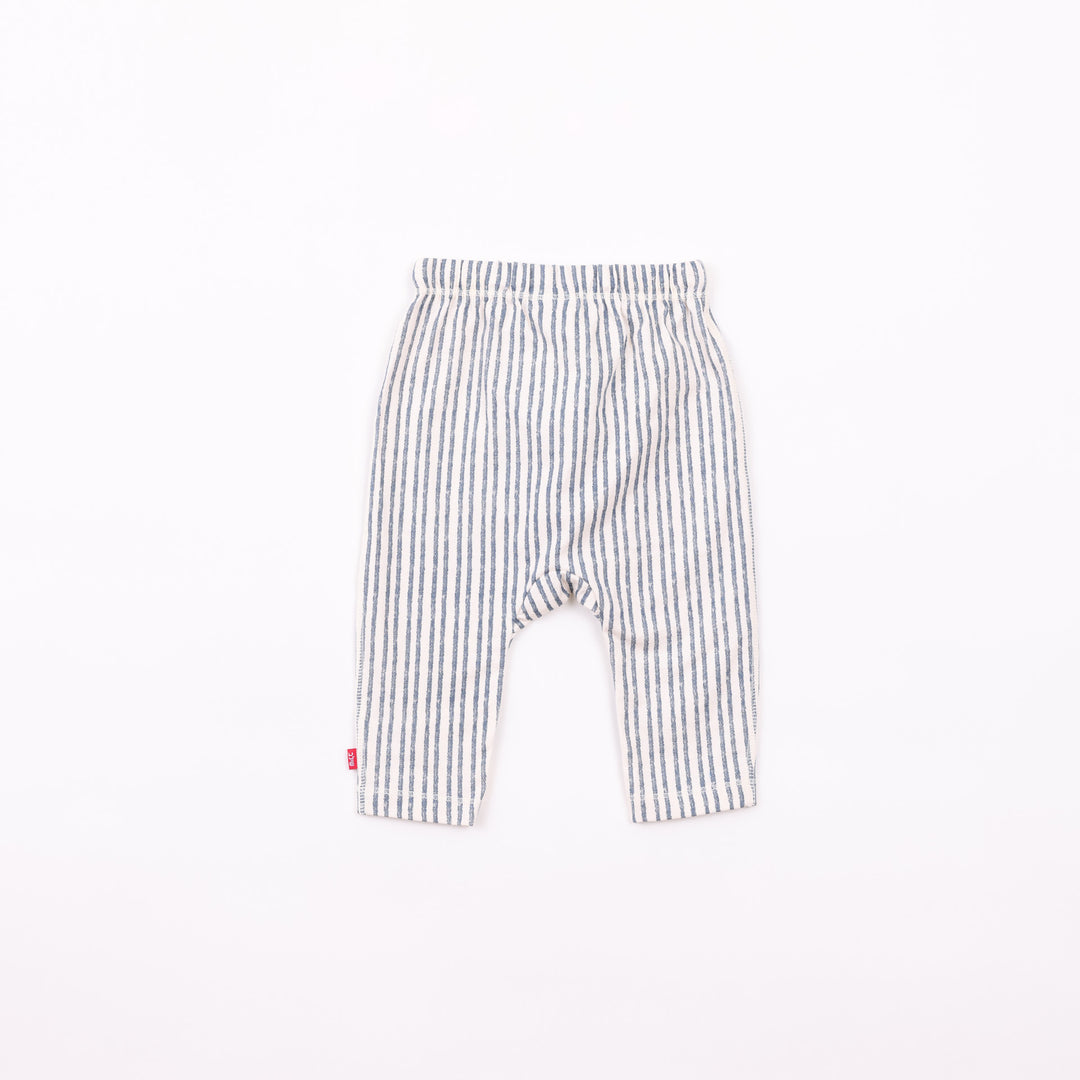 מכנסיים ארוכים מודפסים כחול לבן