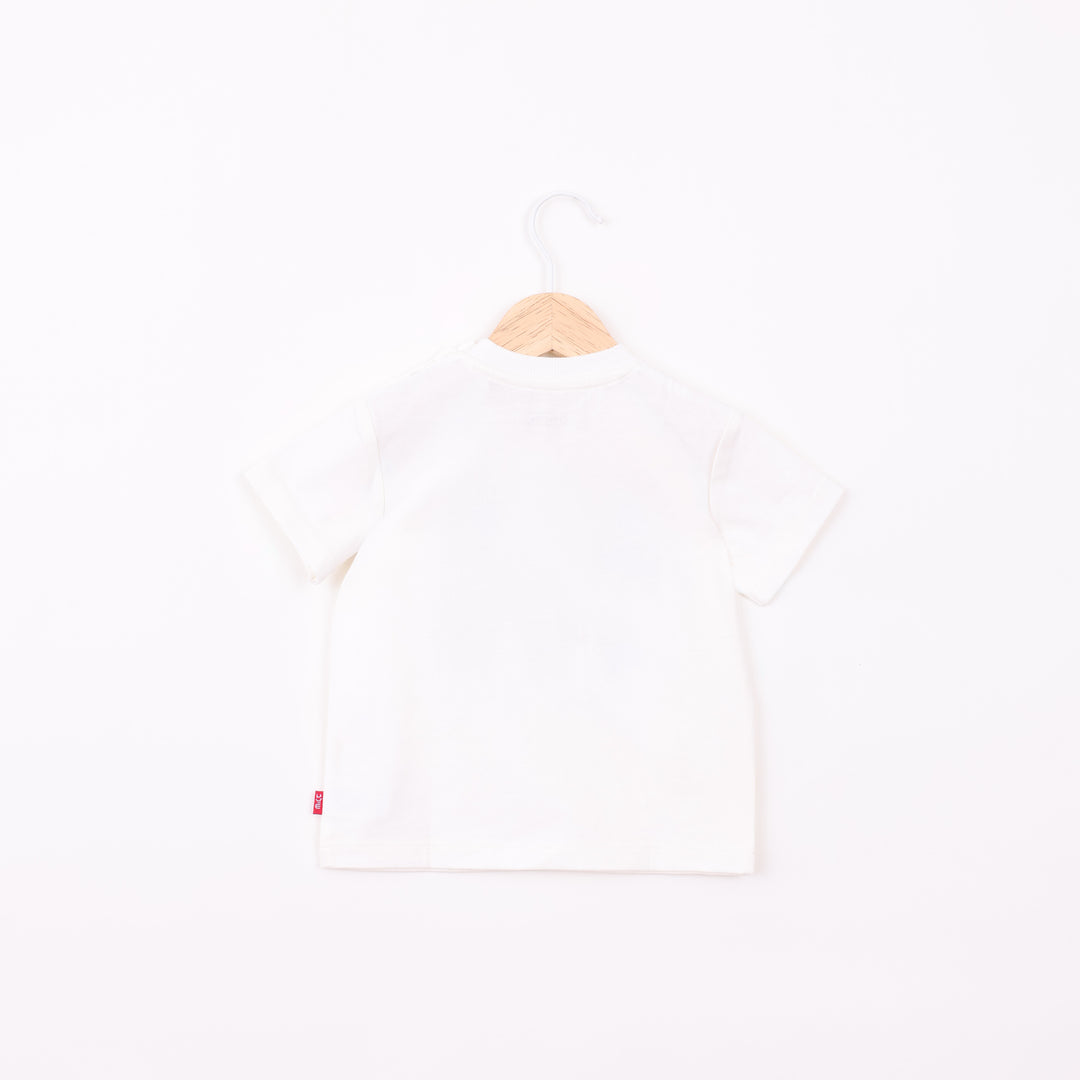 חולצה קצרה בגוון שמנת Summer Vibes