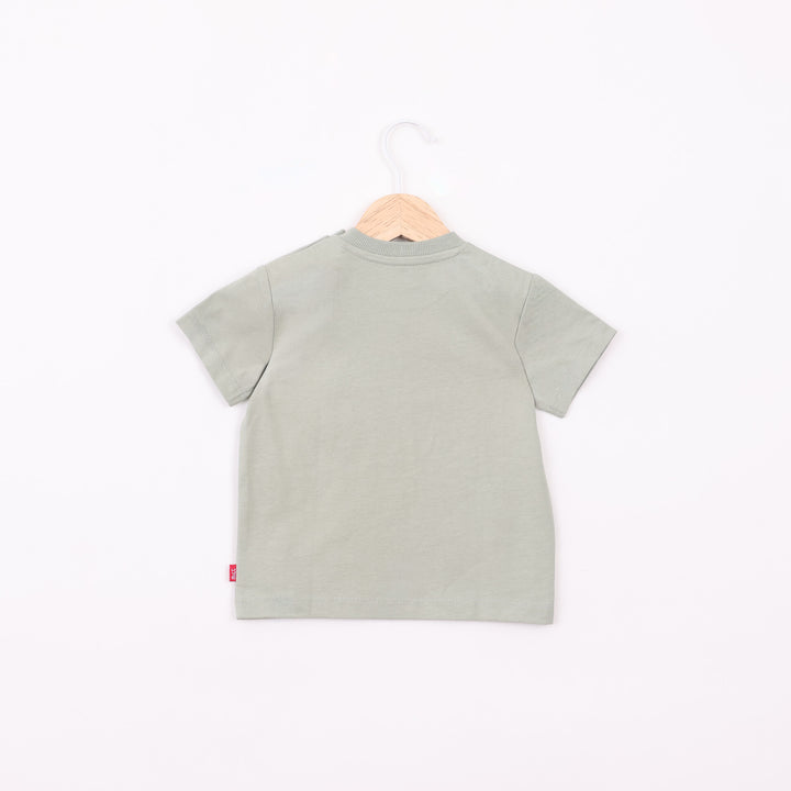 חולצה קצרה בגוון ירוק מרווה What A Wonderful Day