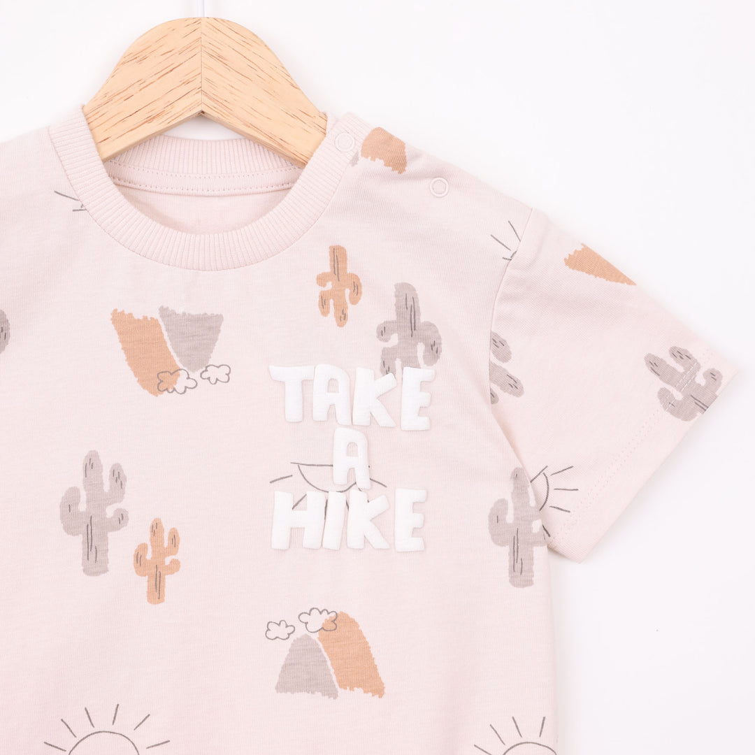 חולצה קצרה בגוון אבן Take A Hike
