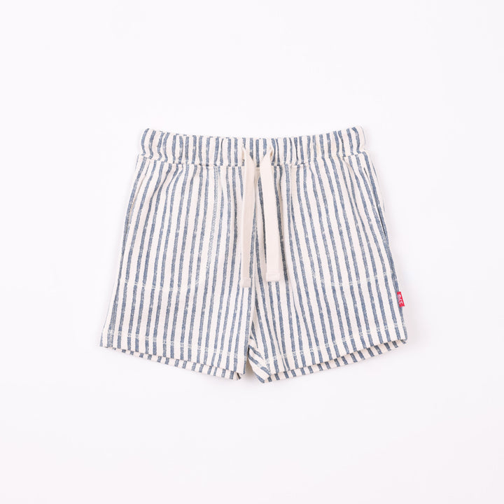 מכנסיים קצרים מודפסים פסים כחול לבן