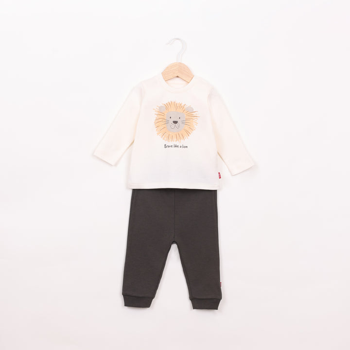 חליפת בנים מעבר בהדפס אריה