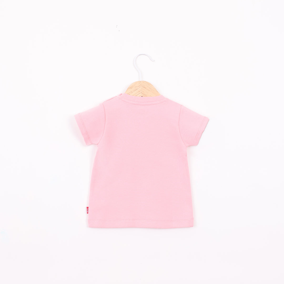 חולצה קצרה בגוון ורוד LOVE