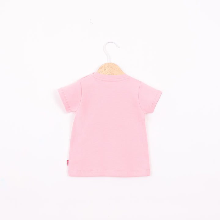 חולצה קצרה בגוון ורוד LOVE