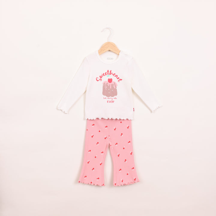 חליפת טייץ וטוניקה בהדפס עוגה