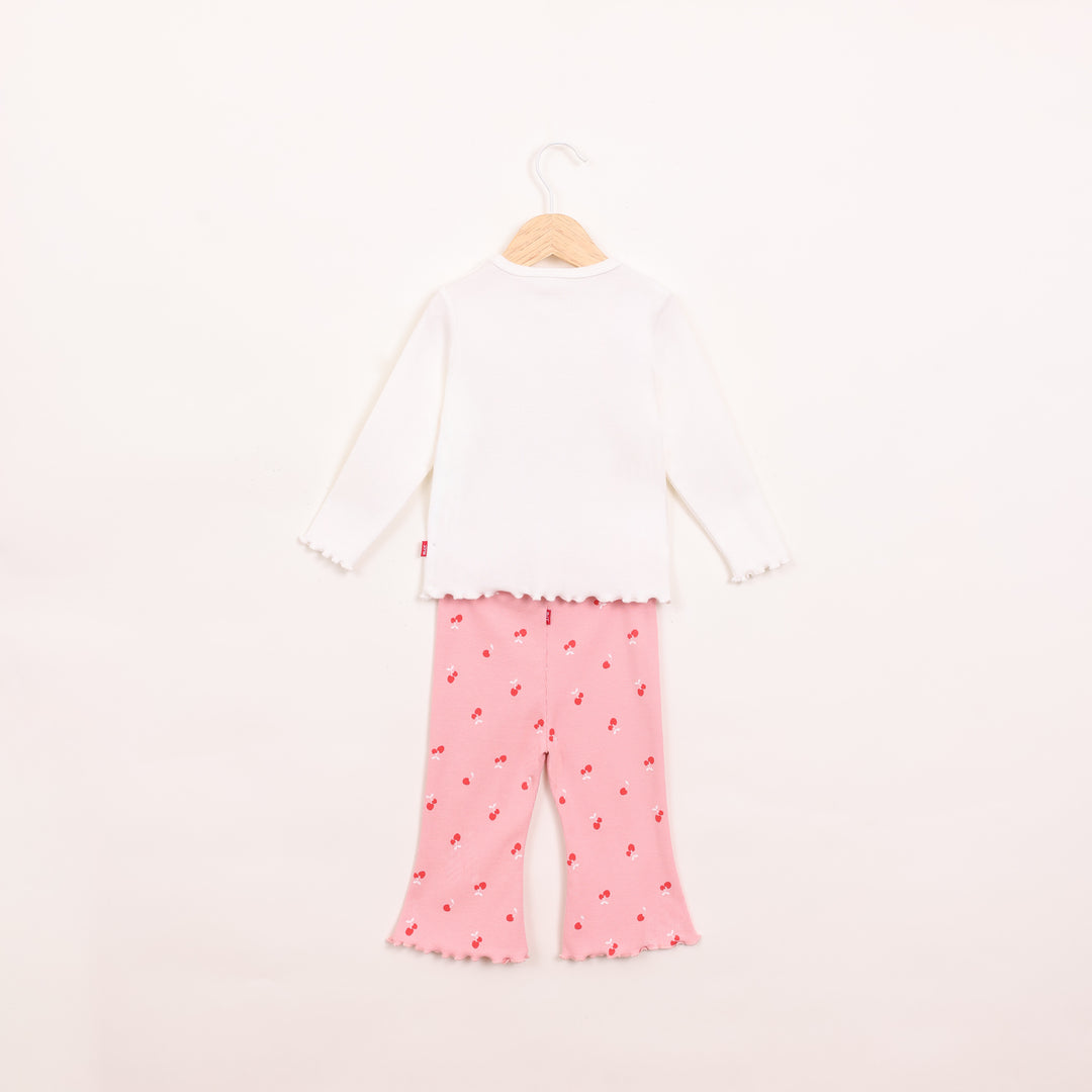 חליפת טייץ וטוניקה בהדפס עוגה