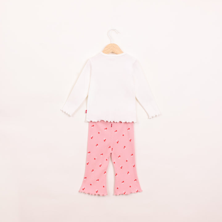 חליפת טייץ וטוניקה בהדפס עוגה