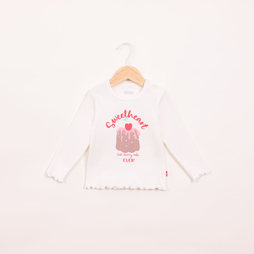 חליפת טייץ וטוניקה בהדפס עוגה