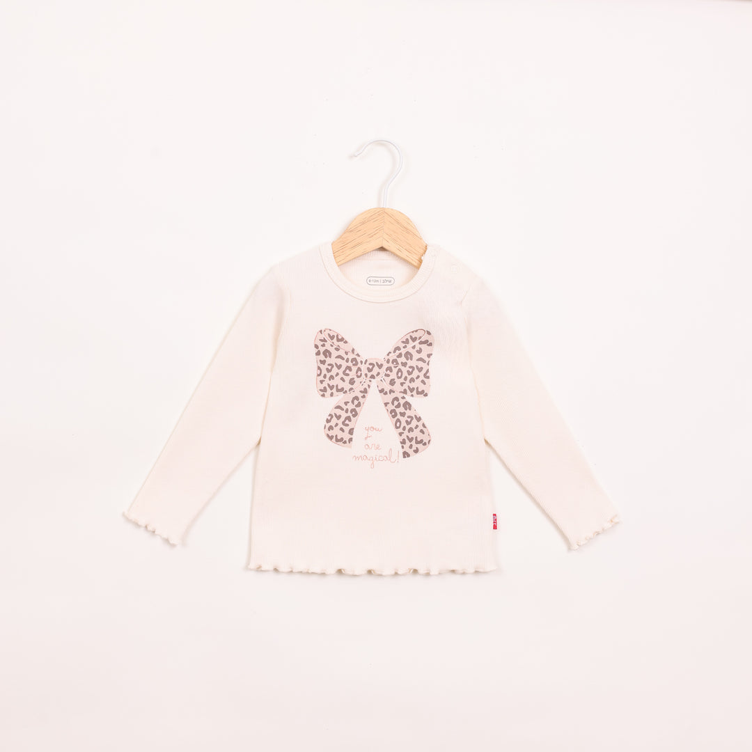 חליפת טייץ וטוניקה בהדפס פפיון מנומר