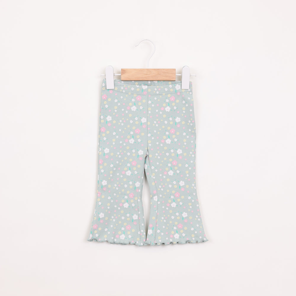 חליפת טייץ וטוניקה בהדפס קשת ופרחים