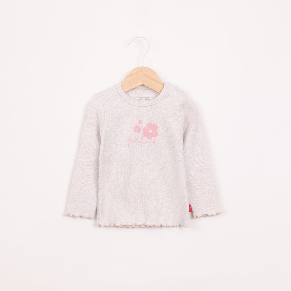 חליפת טייץ וטוניקה בהדפס פרח ורוד