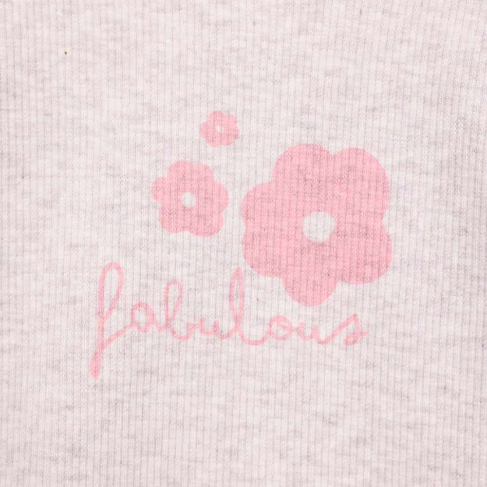 חליפת טייץ וטוניקה בהדפס פרח ורוד