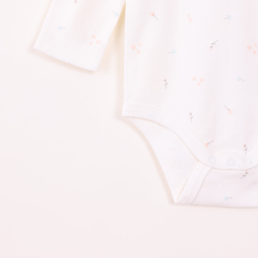 חמישיית בגדי גוף בשמנת וורוד